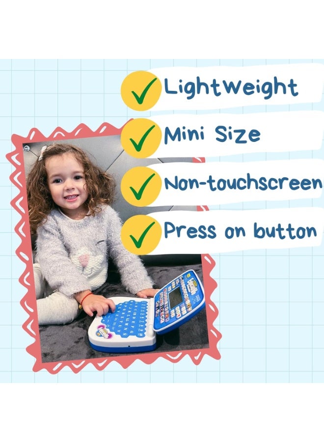 Interactive Bilingual Spanish and English Learning Laptop Toy for Kids Ages 2, 3, 4 Years Old, Educational Smart Electronic Learning Computer for Toddlers, Teach Alphabet, Numbers, Words, Spelling, Math, Addition and Subtraction, Pretend Play Laptop Toy, Interactive Games and Quizzes to Develop Memory, Reasoning, Sociability, Reading Skills, Writing Skills, Bilingual Language Development, Music, Dance, Spanish Nursery Rhymes, Fun and Educational Electronic Learning Device for Preschool Kids, Enhance Problem-Solving, Cognitive Skills, Fine Motor Skills, Imaginative Play, Language Learning, Toddlers Educational Interactive Toy Laptop. - Image 5